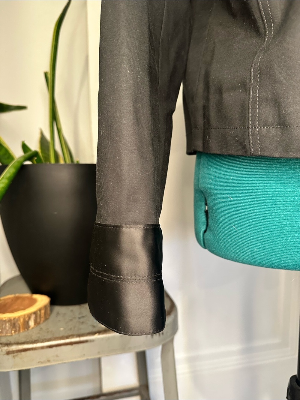 CAbi Black Utility Jacket with Satin Pocket Accents - Picture 6 of 13